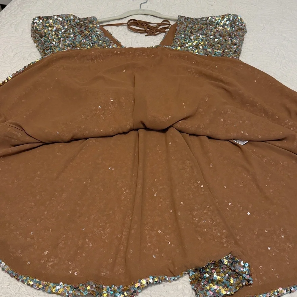 Relish sequin dress in golden M - Picture 15 of 16